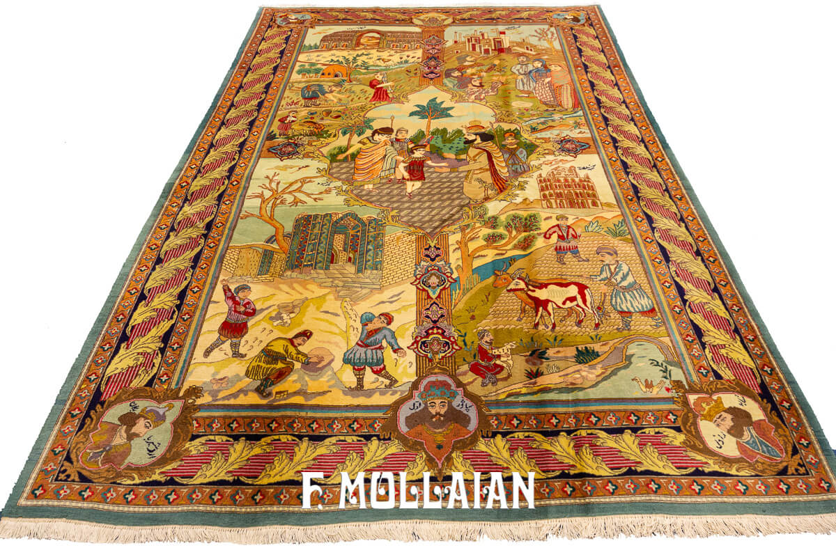 Tabriz Pictorial Rug Four Season Design n°:84435774